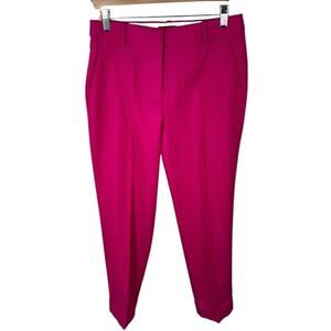 J.Crew Wool Dress Pants Women’s 4 Fuchsia Pink Capri Trouser Work Professional
